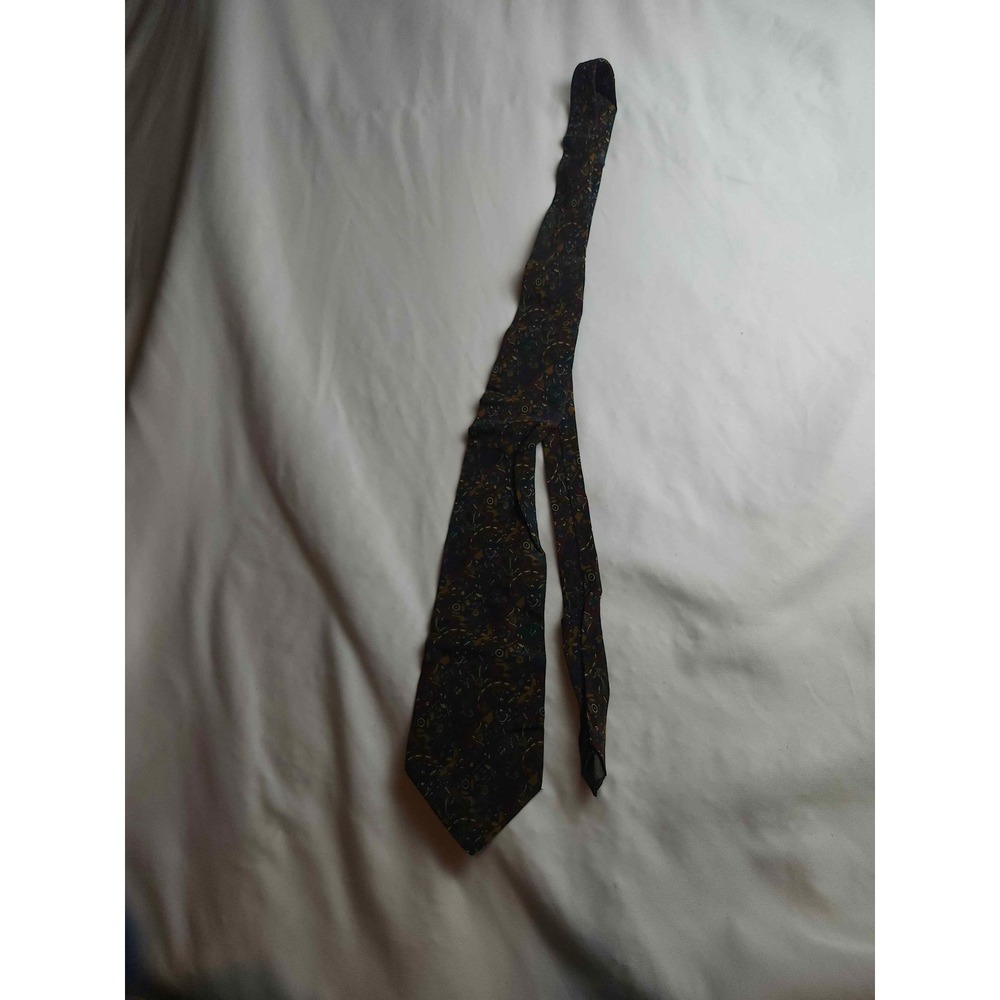 Vintage‎ Christian Dior Necktie Mens Silk Multi Color Geometric Abstract Tie